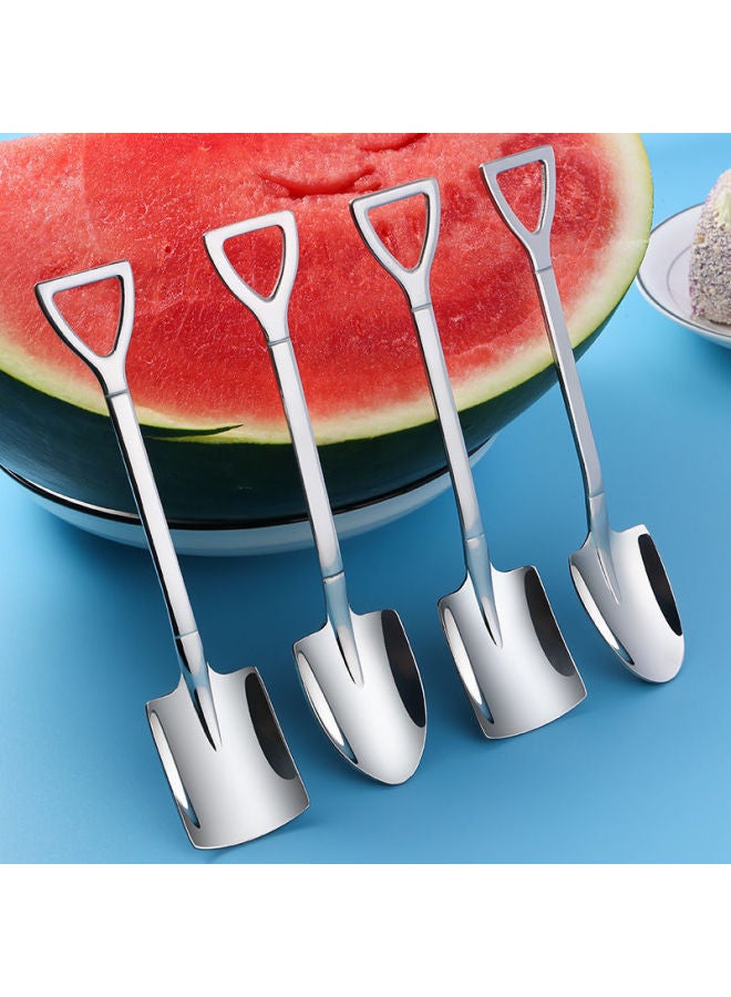 Stainless Steel Watermelon Spoon Spade Spoon Household Creative Dessert Watermelon Special Spoon Cute Spade Spoon-Specifications:Square Head  - Image 2