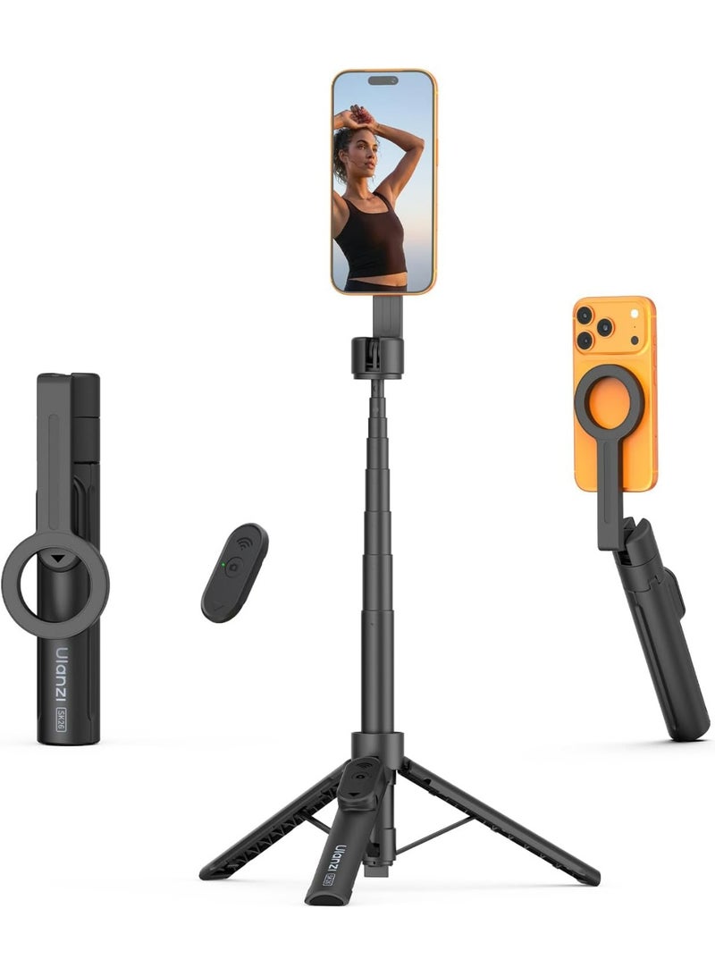 يولانزي عصا السيلفي المغناطيسية المحمولة يولانزي SK-26 مع حامل هاتف MagSafe، متوافقة مع هواتف iPhone و Android للتصوير الفوتوغرافي، وتدوين الفيديو، وتتضمن حامل ثلاثي القوائم. - Image 1