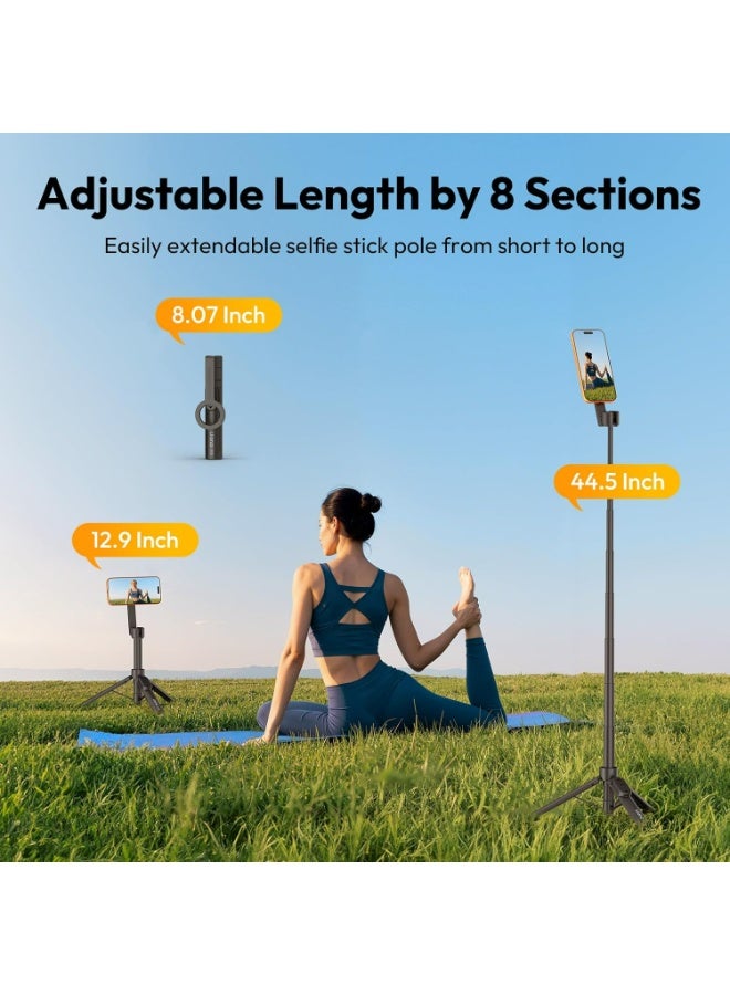 يولانزي عصا السيلفي المغناطيسية المحمولة يولانزي SK-26 مع حامل هاتف MagSafe، متوافقة مع هواتف iPhone و Android للتصوير الفوتوغرافي، وتدوين الفيديو، وتتضمن حامل ثلاثي القوائم. - Image 3