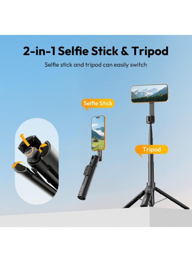 يولانزي عصا السيلفي المغناطيسية المحمولة يولانزي SK-26 مع حامل هاتف MagSafe، متوافقة مع هواتف iPhone و Android للتصوير الفوتوغرافي، وتدوين الفيديو، وتتضمن حامل ثلاثي القوائم. - Image 5