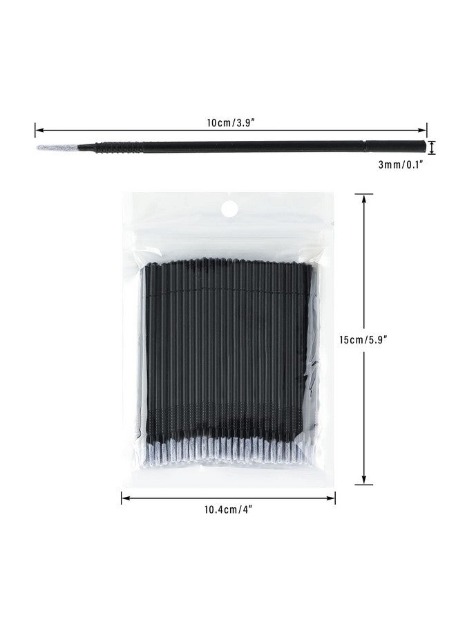 g2plus 200Pcs Excellent Micro Brusheshighend Microswabs For Eyelash Extensions Micro Applicator Brush For Makeup And Personal Care (Black) - Image 2