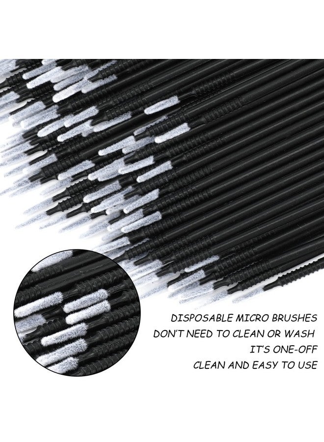 g2plus 200Pcs Excellent Micro Brusheshighend Microswabs For Eyelash Extensions Micro Applicator Brush For Makeup And Personal Care (Black) - Image 5