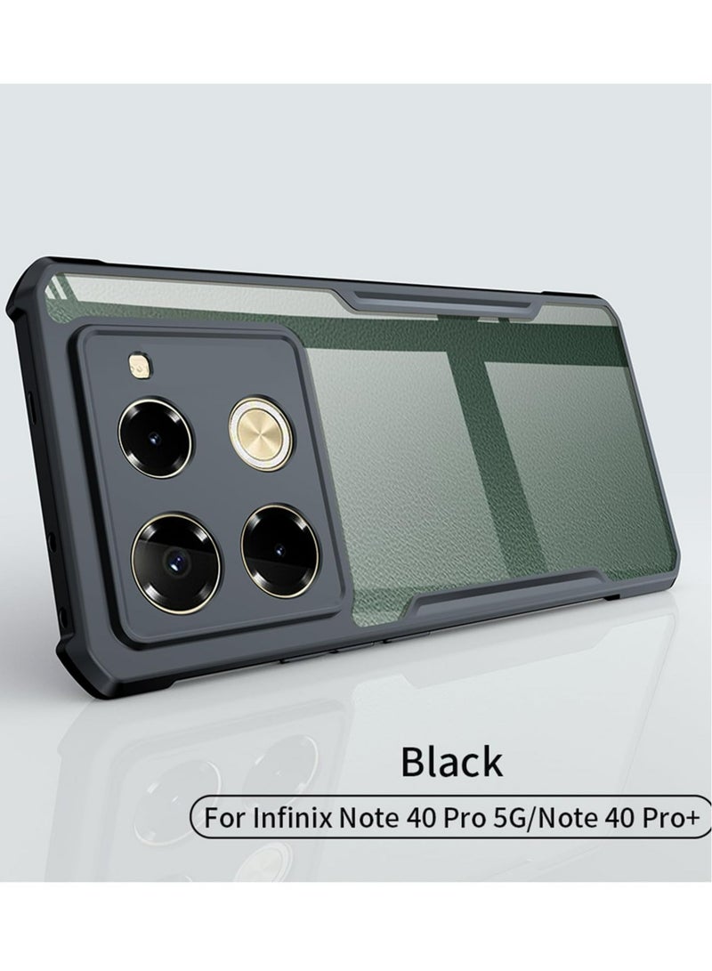 Case Cover for Infinix Note 40 Pro (4G/5G)/ Note 40 Pro Plus 5G, Ultra-Thin Lightweight Cover Soft TPU Bumper + Acrylic Clear Back Mobile Phone Case Cover - Image 2