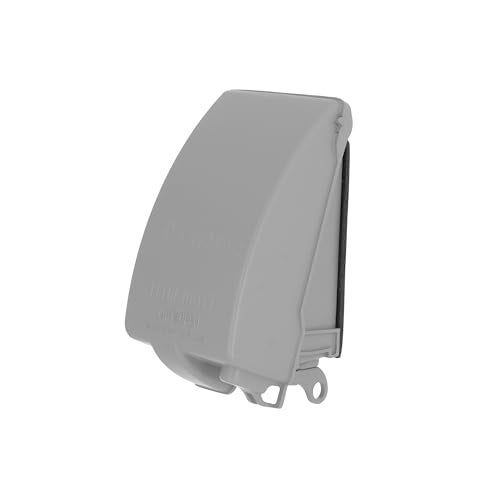 TayMac MX4280S 1-Gang Extra Duty In-Use Cover, Weatherproof Metal Low Profile 8-in-1, 3.5 in. Deep, Vertical, Gray - Image 1