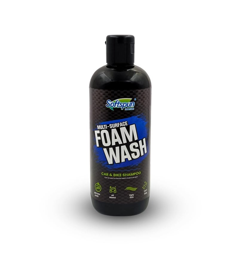 SOFTSPUN Essentials 300mL Car & Bike Premium Liquid Shampoo | Extra Suds, Removes Tough Dirt & Grime| pH Neutral | Works with Bucket & Foam Cannon - Image 1