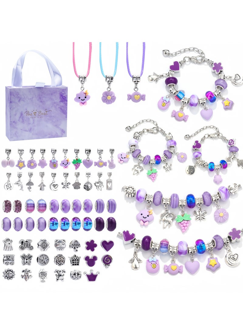 DRAVEN - GG - Bracelet Making Kit for Girls  Charm Bracelets Kit with Jewelry Box Jewelry Charms Bracelets for DIY Craft Jewelry Gift for Adults and Kids - Image 1