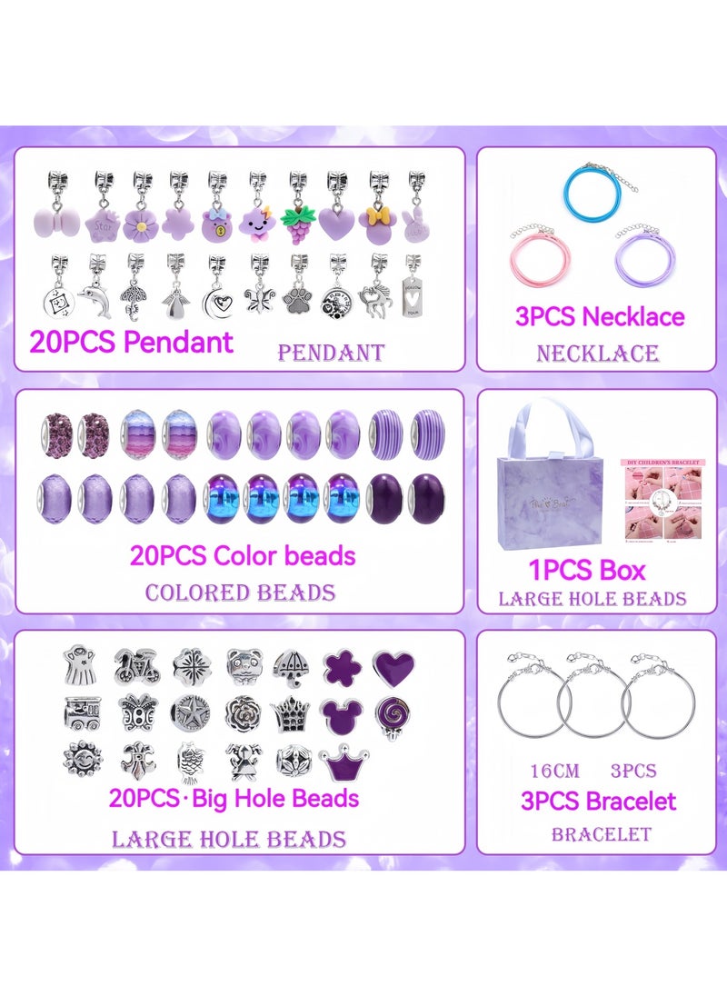 DRAVEN - GG - Bracelet Making Kit for Girls  Charm Bracelets Kit with Jewelry Box Jewelry Charms Bracelets for DIY Craft Jewelry Gift for Adults and Kids - Image 1