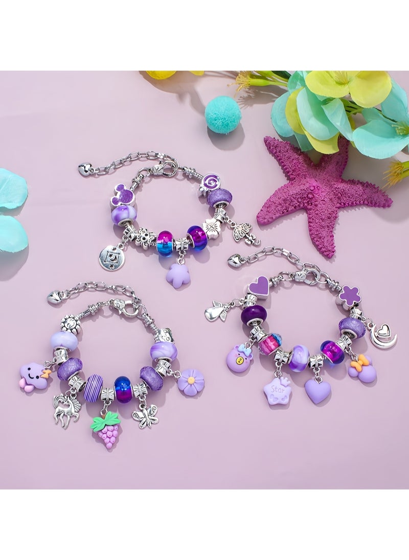 DRAVEN - GG - Bracelet Making Kit for Girls  Charm Bracelets Kit with Jewelry Box Jewelry Charms Bracelets for DIY Craft Jewelry Gift for Adults and Kids - Image 1