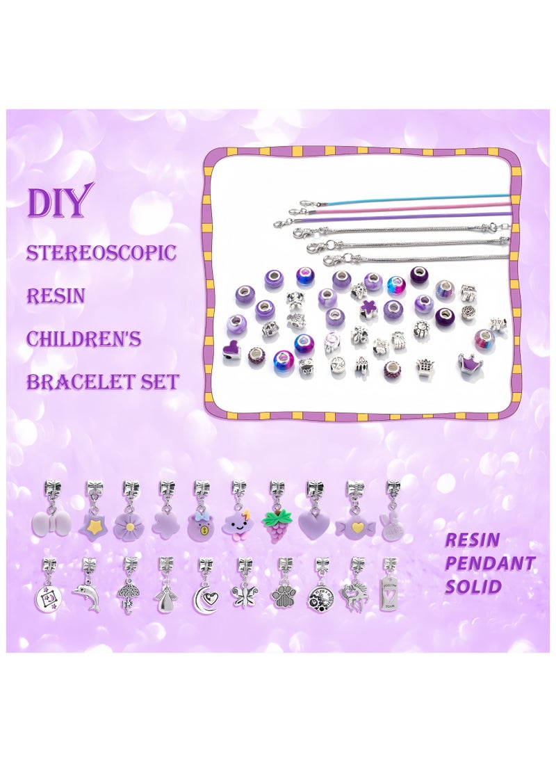 DRAVEN - GG - Bracelet Making Kit for Girls  Charm Bracelets Kit with Jewelry Box Jewelry Charms Bracelets for DIY Craft Jewelry Gift for Adults and Kids - Image 1