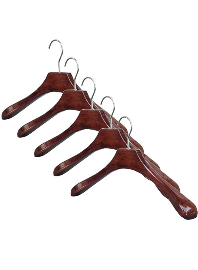 keke Pack of 5 Non-Slip Swivel Hook and Precisely Cut Notches Wooden Hangers  - Image 1