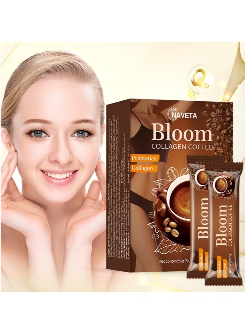 2 عبوة قهوة بلوم كولاجين بلوم عضوية 100٪ وغلوتاثيون، قهوة التخسيس للتخسيس قهوة بلوم كولاجين ديتوكس بريميوم مع قهوة الكولاجين (10 جم * 10 كيس * 2) - Image 4