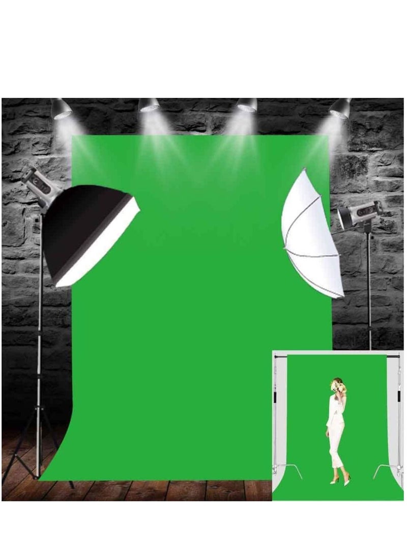 Collapsible Backdrop Photo Booth Background Polyester Cotton Backdrop for YouTube Video Recording Photography Video Television Screen Birthday Wedding Party (10x6.6ft Green)  - Image 4