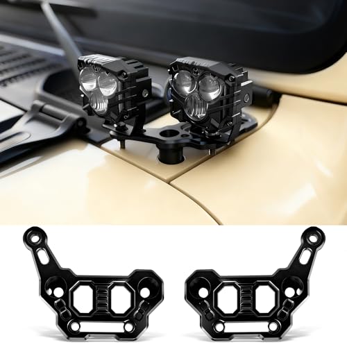 NKCELL POWER Hood Mount Light Dual Brackets Ditch Light Mounting Bracket for JL A-Pillar Off-Road Car LED Pod Work Lights, Wrangler JL JLU 4xe Gladiator JT 2018-2025 Accessories(2-PCS, Black) - Image 1