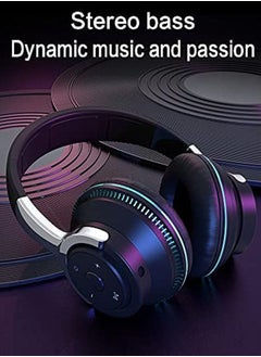 General Noise Cancelling Over-Ear Wireless Bluetooth 5.1 Stereo Foldable Headphones Multi-color LED Light Built-in Microphone Over-Ear Bluetooth Headphones  - Image 4