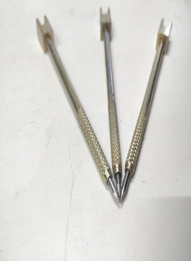 TMC Tile Cutting Golden Snapper Set of 3 Made of Solid Metal Bar with Perfect Grip Durable Sharpen for Glass/Tiles/Creamics Cutting(16.1x1.5x1.5 cm) - Image 4