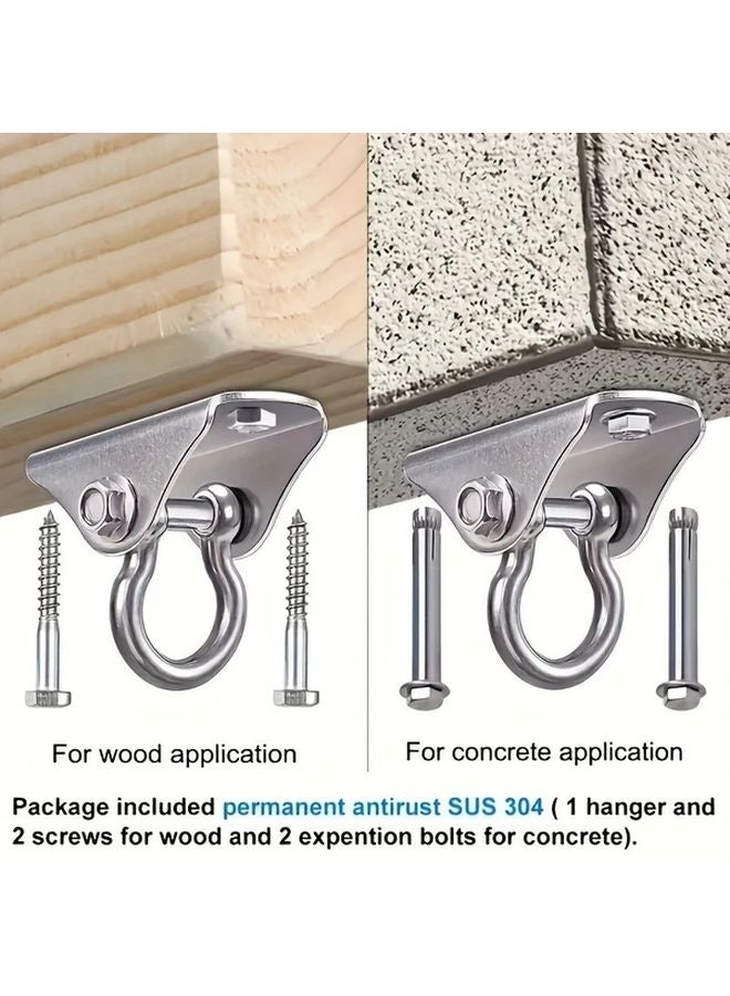 Heavy Duty 1000lb Capacity Stainless Steel Hook Kit with Bow Nail Expansion - Image 4