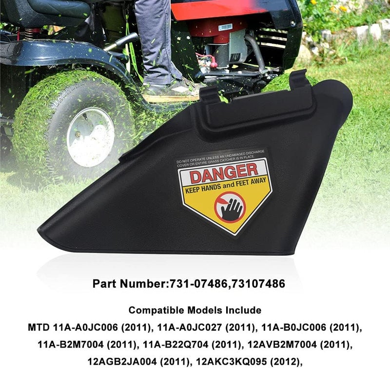 DECKMAN Lawn Mower 731-07486 Side Discharge Chute for Most 21" Hand Pushed Lawn Mower Compatible with Craftsman Columbia Huskee Troy Bilt Yard-Man MTD TB110, TB130, TB220, TB230 & 11A, 12A Series Mowers - Image 4