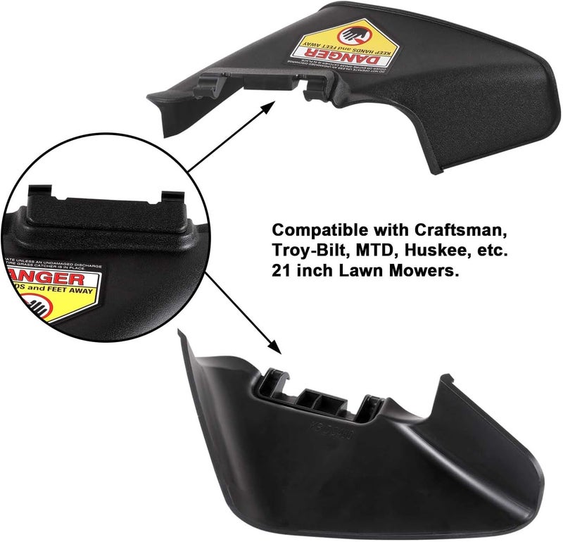 DECKMAN Lawn Mower 731-07486 Side Discharge Chute for Most 21" Hand Pushed Lawn Mower Compatible with Craftsman Columbia Huskee Troy Bilt Yard-Man MTD TB110, TB130, TB220, TB230 & 11A, 12A Series Mowers - Image 3