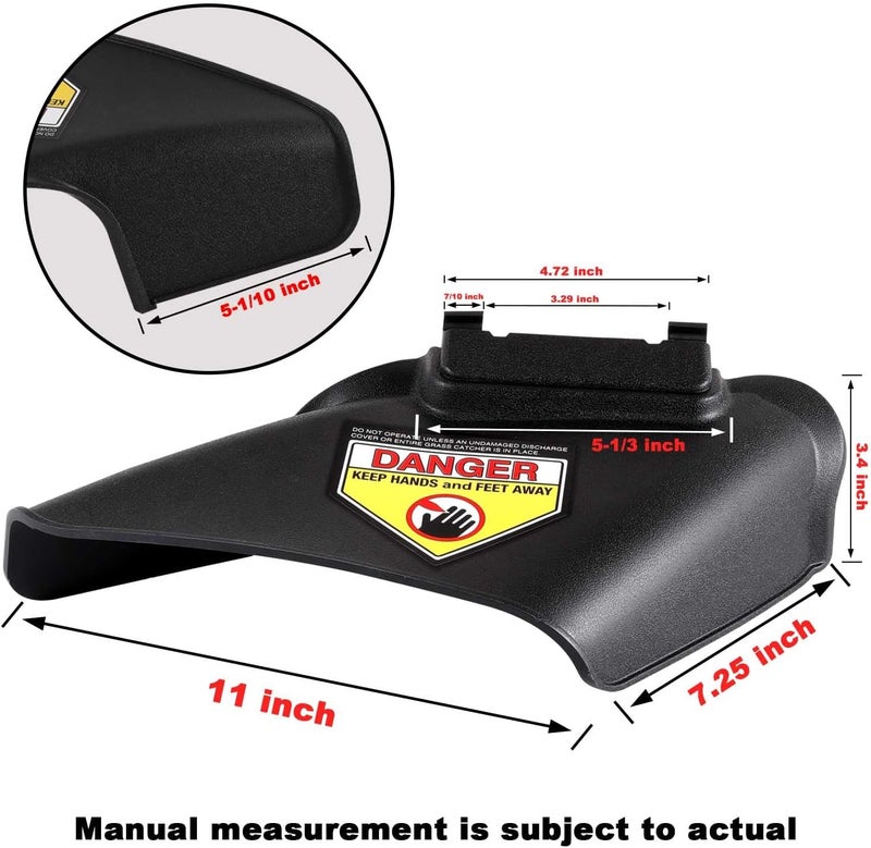 DECKMAN Lawn Mower 731-07486 Side Discharge Chute for Most 21" Hand Pushed Lawn Mower Compatible with Craftsman Columbia Huskee Troy Bilt Yard-Man MTD TB110, TB130, TB220, TB230 & 11A, 12A Series Mowers - Image 2