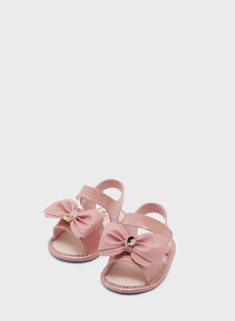 Klin Kids Bow Velcro Sandals