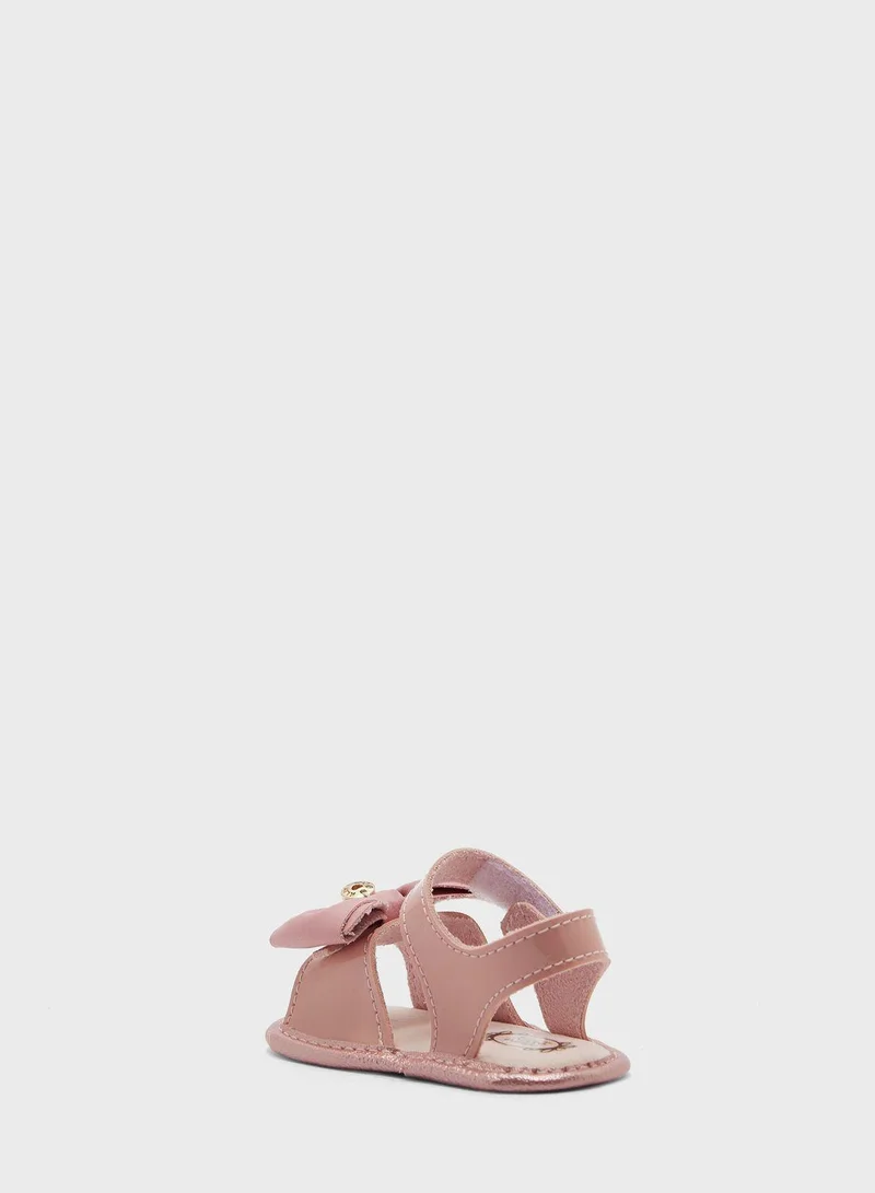 Klin Kids Bow Velcro Sandals