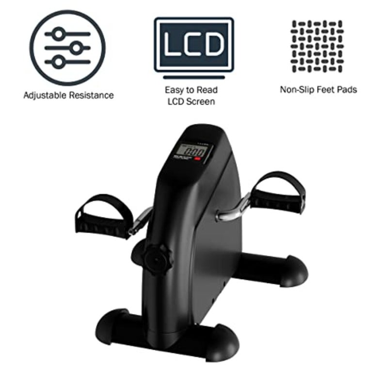 Portable Fitness Pedal Stationary Under Desk Indoor Exercise Machine Bike for Arms, Legs, Physical Therapy with LCD Display Calorie Counter by - Image 3