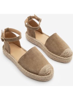 MARJIN Women's Leather Ankle-Tie Jute Espadrille Olive Suede Sandals Zoder  - Image 3