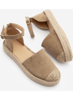 MARJIN Women's Leather Ankle-Tie Jute Espadrille Olive Suede Sandals Zoder  - Image 1