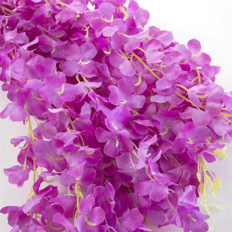 Well Art Gallery Well Art Gallery Set of 6 Artificial Silk Wisteria Hanging Flowers Strings Garlands for Home Decoration Wedding Party Garden Outdoor Ceremony Events Backdrop Floral Dcor  - Image 3