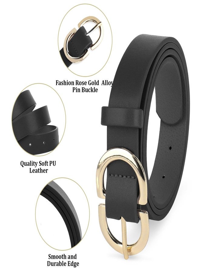 YARIEW 4 Pack Large Leather Belts for Women Leopard Belts for Women Women's Belts for Jeans Pants Waist Belt for Women Fashion Ladies Dress Belt with Gold Buckle - Image 3