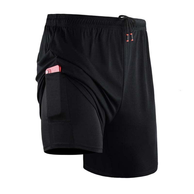 Stretchy Shorts XX-Large Black: Quick-Dry Breathable Polyester-Spandex Blend - Thigh Support Built-In Tights Workout Shorts for Gym Running Intense Activities - Image 4
