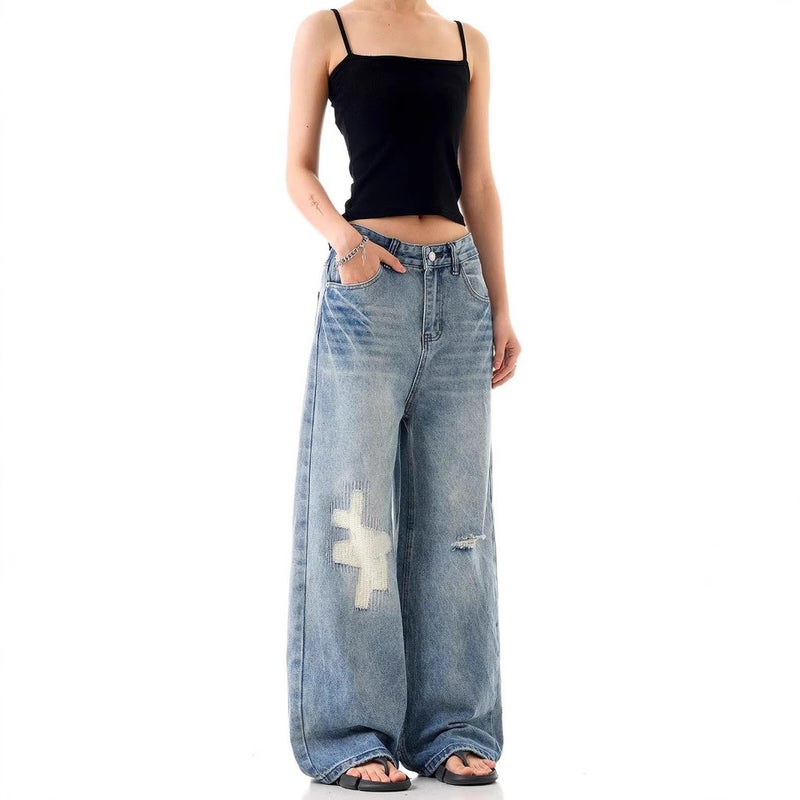 Unisex Classic Denim Jeans Loose Fit Daily Outdoor Wear - Image 4