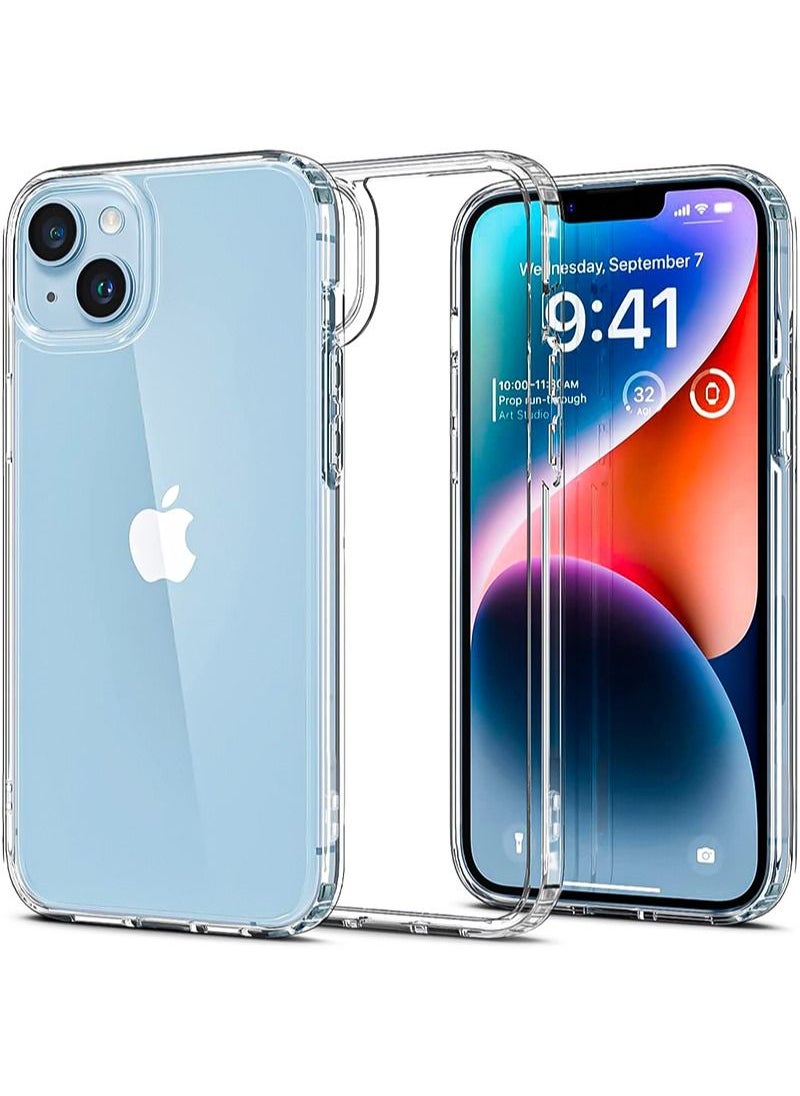 INFOSUN iPhone 14 Plus Case Clear Cover [Anti-Yellowing] Ultra Thin Silicone Shockproof Back Cases Transparent Protective Phone Case for Apple iPhone 14 Plus 6.7 inch 2022 - Crystal Clear  - Image 1