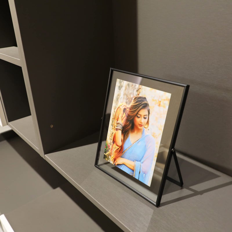 أهاجو Ahago Black Floating Frame (8 "" x10 "" عمودي) للصورة 7x9 6x8 5x7 على الطاولة على الطاولة إطار صورة هدية راقية لعيد العطلة أو منزل الزفاف أو المكتب د؟ - Image 5