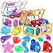YUJUN 30 Pieces Colorful Diving Gem Pool Toys Big Diamond Ocean Animals Gem with Treasure Pirate Chest Box Summer Underwater Acrylic Gemstones Set for Kids Swimming Pool Party Favors - Image 3