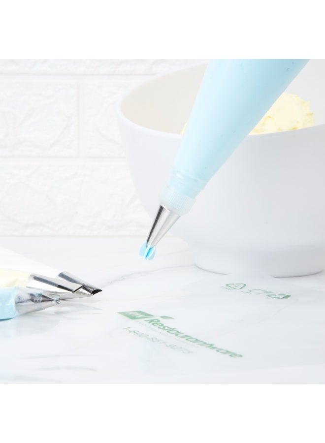 Restaurantware رأس تزيين المعجنات من باسري تيك، رأس تزيين نجمي قابل لإعادة الاستخدام - #35، مقاوم للانبعاج، رأس نجمي مغلق من الفولاذ المقاوم للصدأ، يمكن غسله في غسالة الصحون، لإنشاء قشور مجعدة، فلور دي ليس، ورود مزخرفة - Image 4