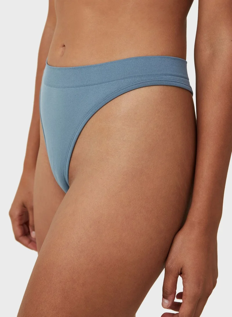 Cotton On Body High Leg Ribbed Brief