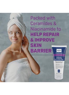 MG217 Medicated Exfoliating Face And Body Wash For Psoriasis Symptoms Salicylic Acid Hyaluronic Acid Niacinamide Ceramides 8 Floz  - Image 5