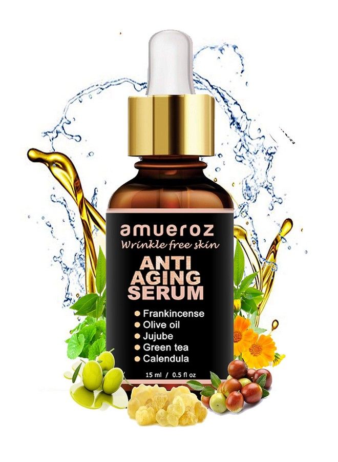 Amueroz سيروم مضاد للشيخوخة ; سيروم كولاجين نشط مضاد للتجاعيد ; سيروم فيتامين سي 24K ذهب 15 مل - Image 2