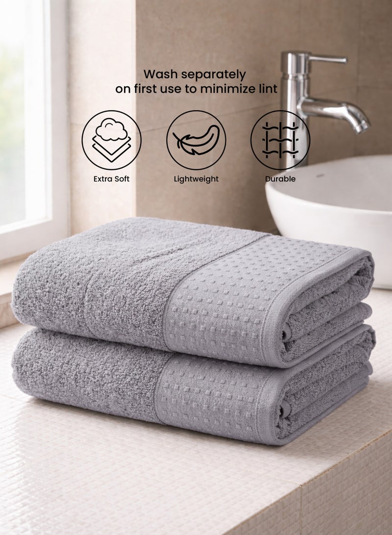 Parry Life Solo Cotton Blend Bath Towel – Highly Absorbent, Soft & Durable Bathroom Towel, Large 70×140 cm Towel - Image 2