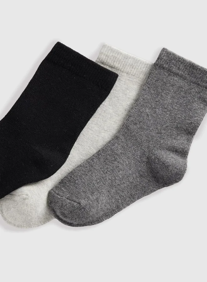 mothercare Black and Grey Socks - 7 Pack
