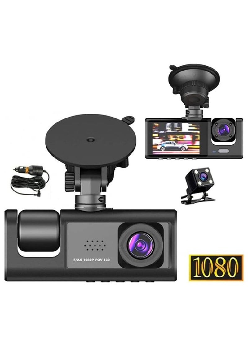 Generic - Dash Camera for Car Security Camera Dash Cam Mini Car Recorder 2 Inch Screen Front and Inside Dual Car Cameras 1080P with WDR, Night Vision, G-Sensor Auto Lock, Loop Recording - Image 1