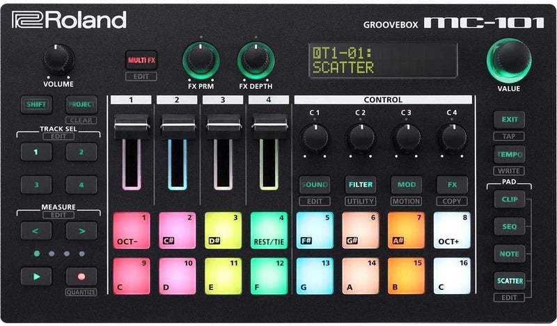 Roland MC-101 AIRA DJ Groovebox - Compact Four-Track Music Production Studio - Image 3