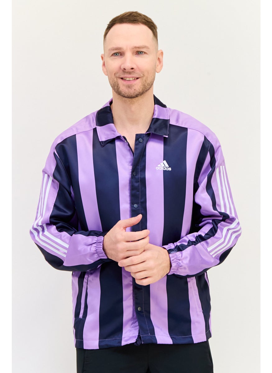 Adidas Men Sportswear Fit Long Sleeve Outdoor Jacket, Multicolor  - Image 1