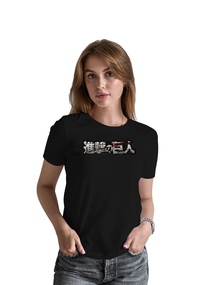 عالم الموضة تيشرت قطن بطباعة عالية الجودة بتصميم انمي هجوم العمالقة - Image 1
