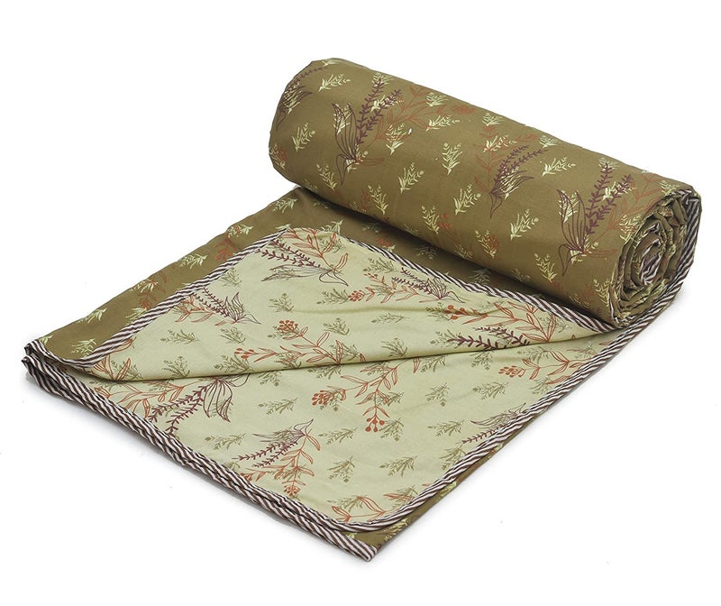 RRC Cotton Reversible Dohar Single Bed, Soft Lightweight Bed Blanket, AC Dohar Blanket for Summers/Winter 57X87(Inches) Flannel Dohar Throws for Bed - Image 2