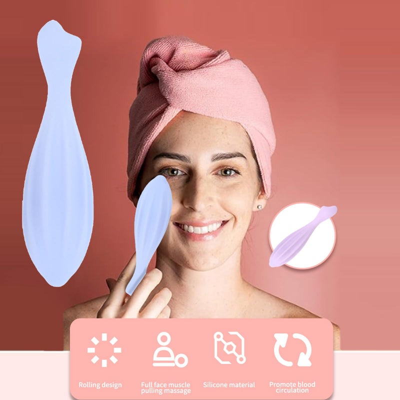 URTERYSER Face Roller, Silicone Skin Care Beauty Lifting Contouring Silicone Face Massage Face Roller - Image 4