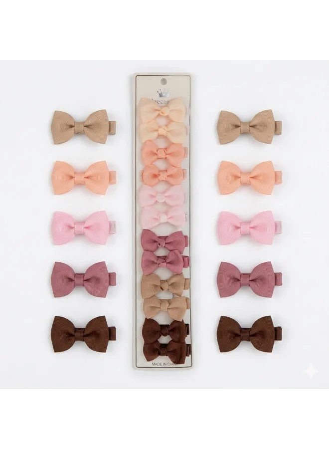 بامبيميسي Pastel Dreams Grosgrain Bow Clip Set (12-Piece)