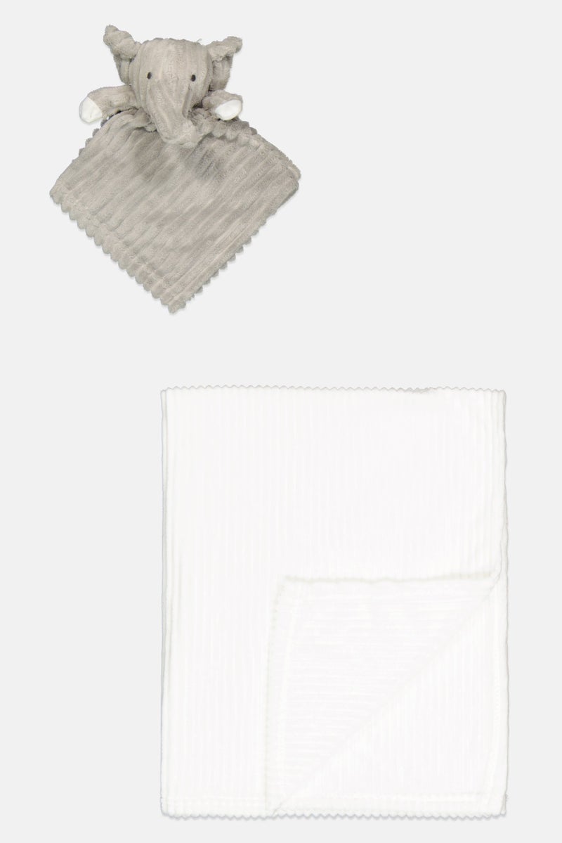Snuggle Tots Elephant Ribbed Comforter And Blanket, Multicolor  - Image 1