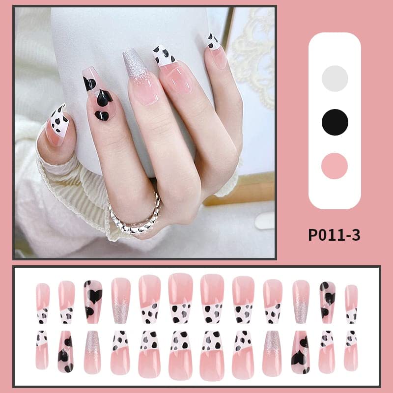 Coslifestore 72 Reusable Artificial Fake Nail Set| soft Square Shape Glossy| Matte Press On Nails| Lightweight & Long Lasting| Quick Fix For Festivals & Special Occasions- Nudes and Pastel shades - Image 3